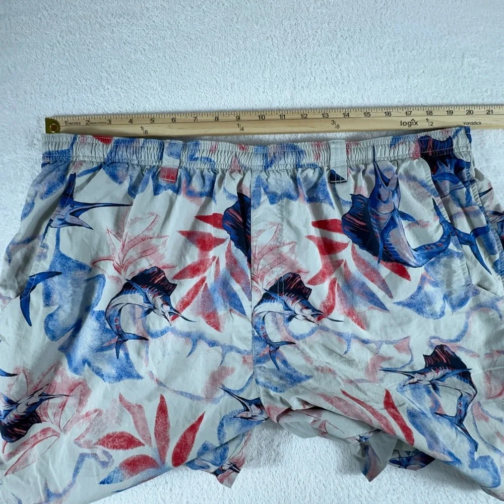 Columbia Swim Trunks Mens 2XL XXL Floral Omni-Shade‎ PFG Fishing Zip Pocket 6